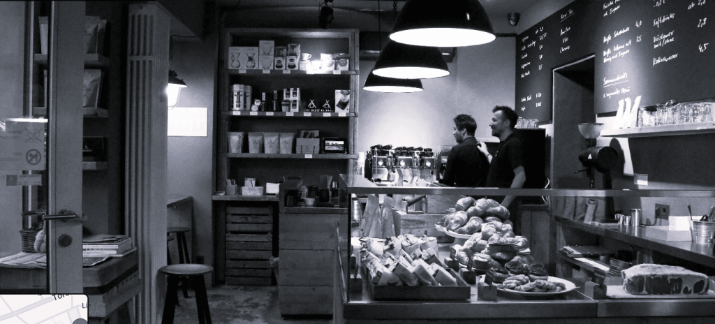 The Barn Berlin minimalist specialty coffee shop interior and design